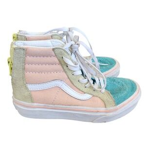 Vans Sk8 Hi Zip Kids Toddler High Top Sneakers Pastel Multi Color Size 12
